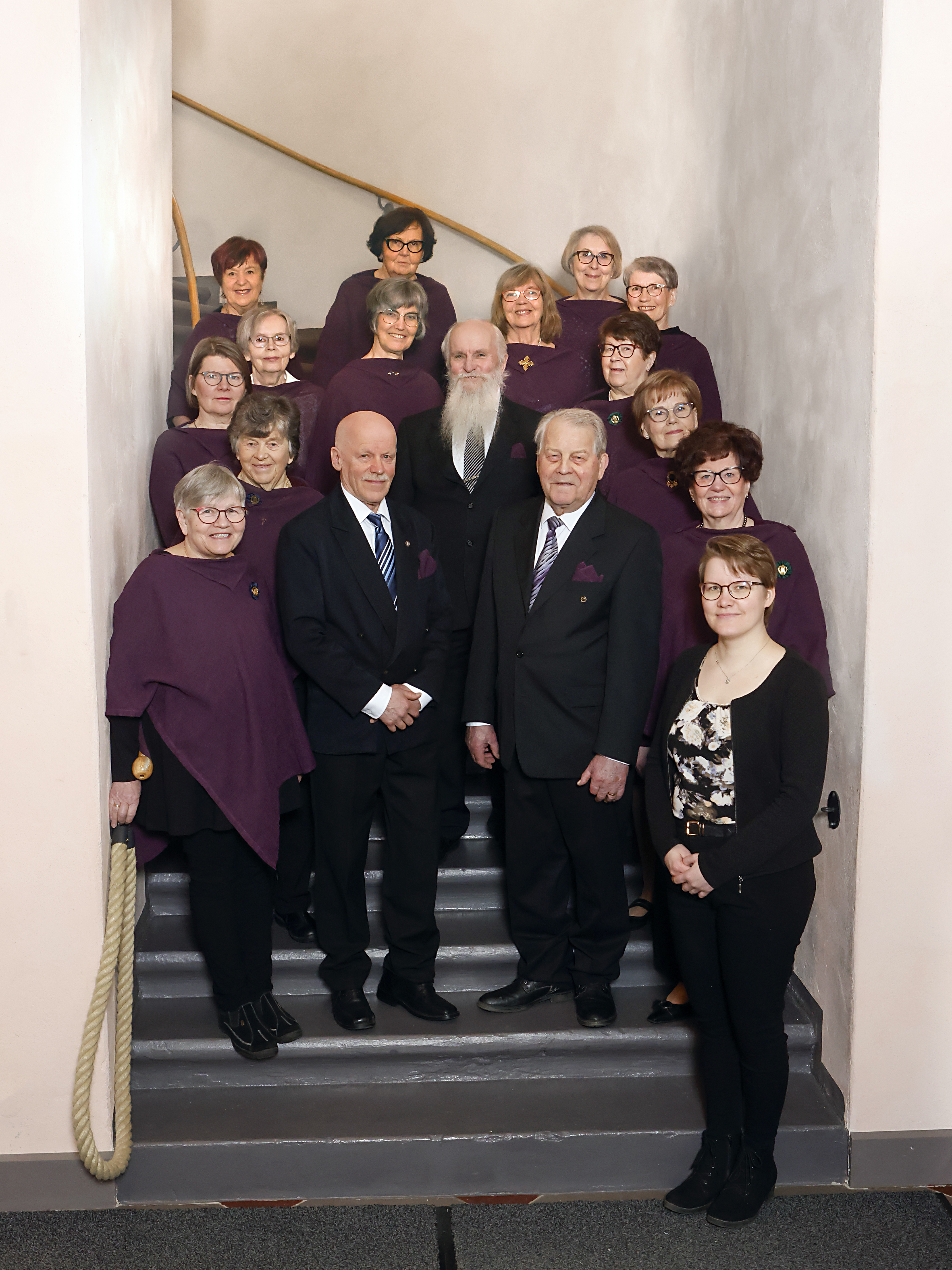 Raahen kirkkokuorolaisia.