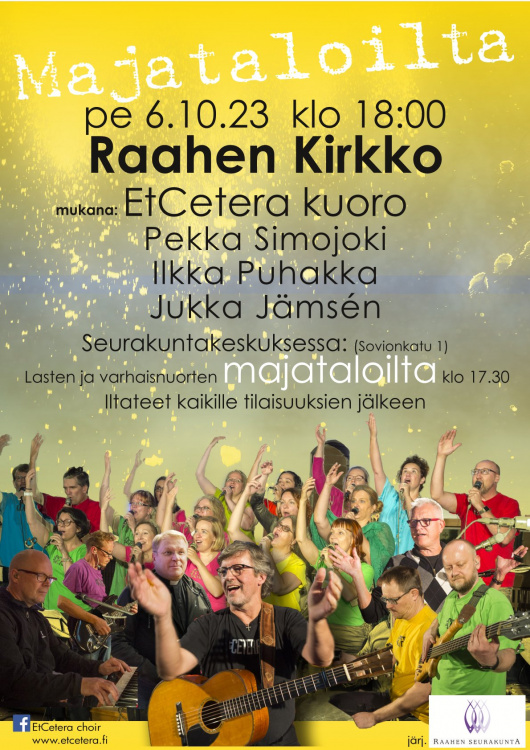 Majataloillan kuoro ja muut esiintyjät.