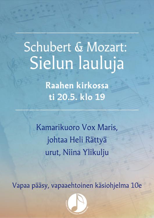 Schubert & Mozart: Sielun lauluja mainos