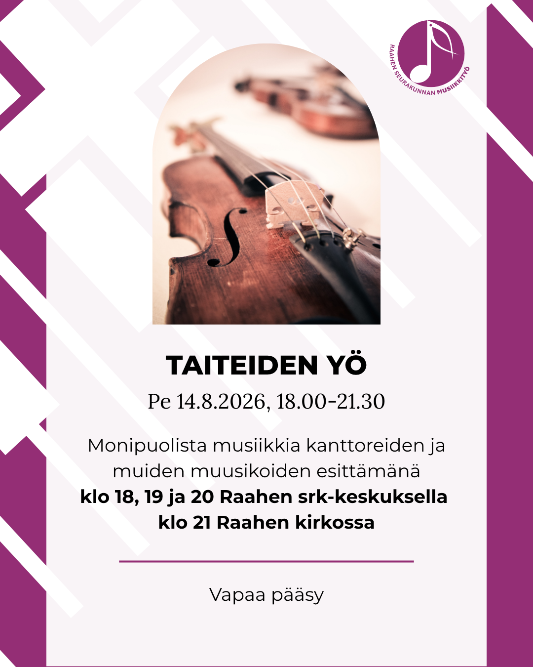  Taiteiden yö mainos