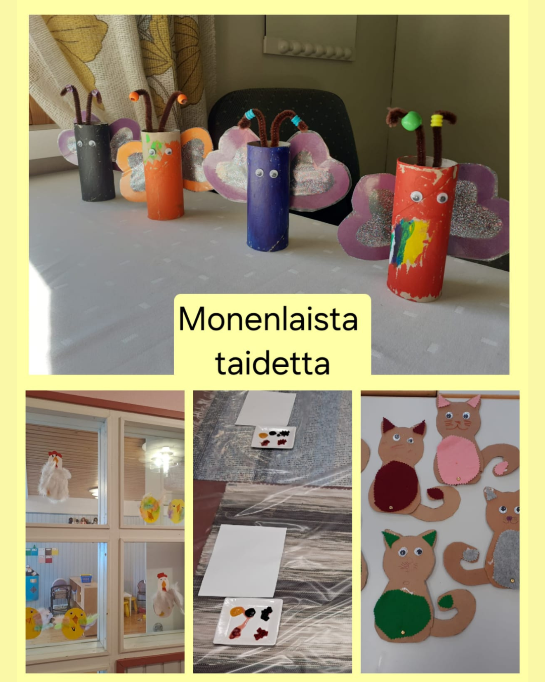 Monenlaista taidetta päiväkerhoissa